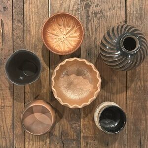 Lot of 6 vintage ceramic vases and bowls